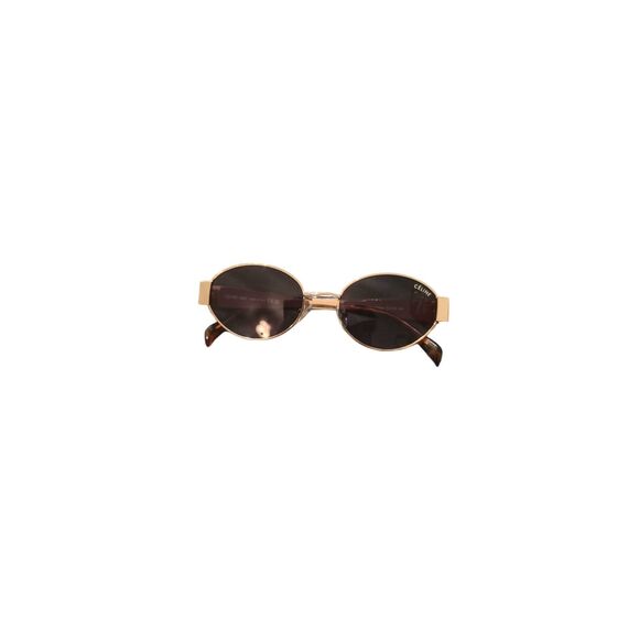 CELINE Triomphe Metal 01 Sunglasses In Metal GOLD - Picture 3 of 11